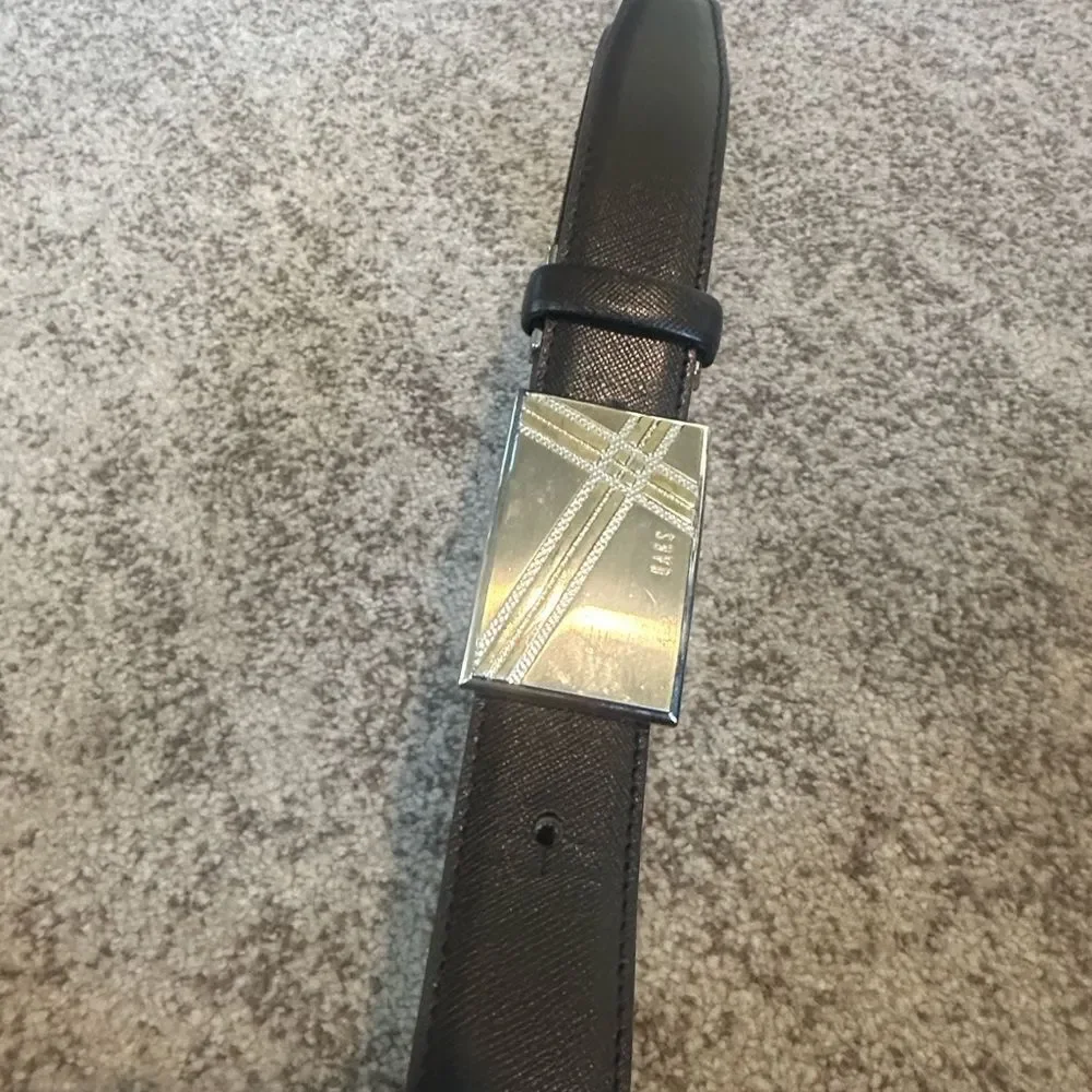 DAKS Chocolate Brown Leather Men’s Belt 32”-33”